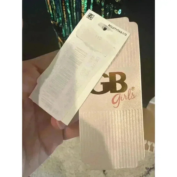 GB Girls Multicolor Rainbow Stripe Sequin Midi Dress - Picture 4 of 10